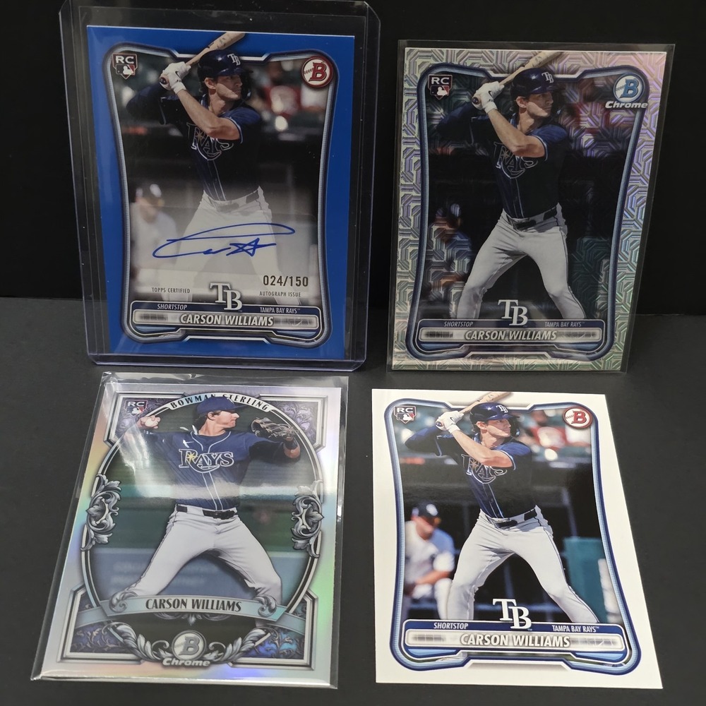 2026 Bowman Carson Williams RC Blue Parallel Auto /150 & Bowman Sterling Insert